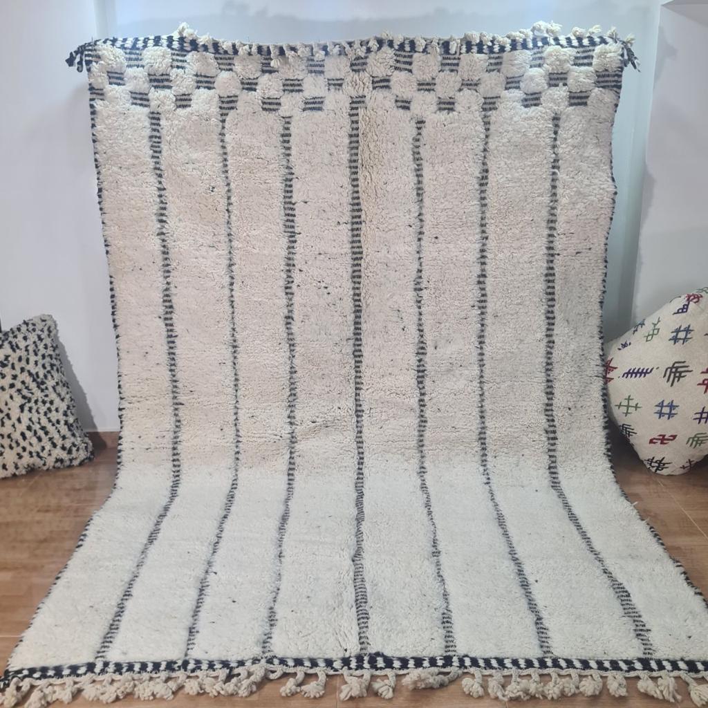 White Midhat Marokkaans handgemaakt tapijt150 cm x 100 cm